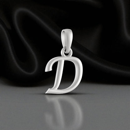 92.5% Pure Sterling Silver Precious Name Alphabet Pendant For Kids And Girls