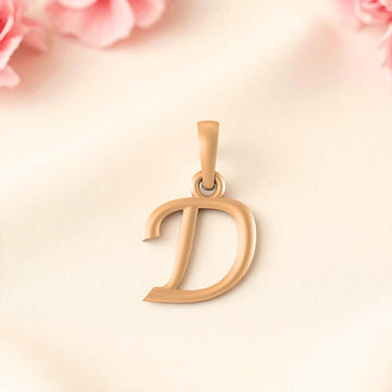 22 CT Gold Plated Silver (92.5% purity) precious and designer Name Alphabet Pendant by Akshat Sapphire For Men and women