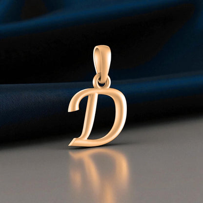 22 CT Gold Plated Silver (92.5% purity) Precious Name Alphabet Pendant by For Kids And Girls