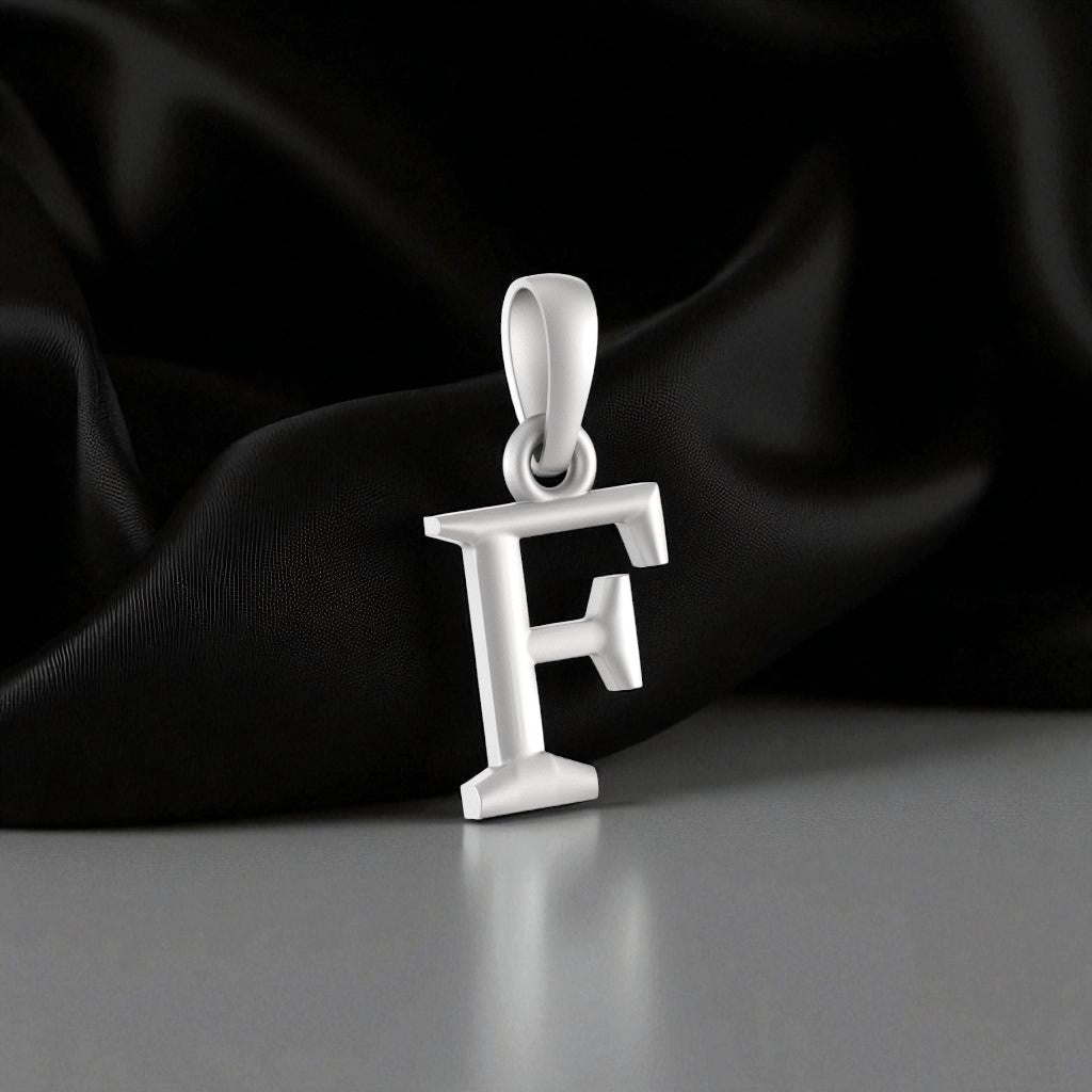 92.5% Pure Sterling Silver Precious Name Alphabet Pendant For Kids And Girls
