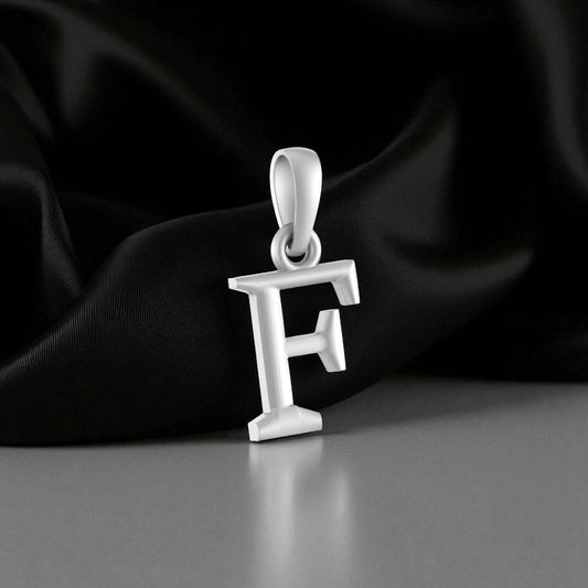 92.5% Pure Sterling Silver Precious Name Alphabet Pendant For Kids And Girls
