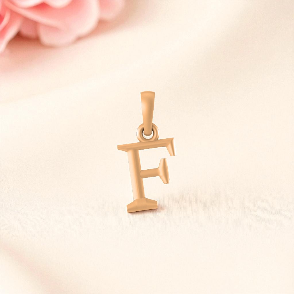 22 CT Gold Plated Silver (92.5% purity) precious and designer Name Alphabet Pendant by Akshat Sapphire For Men and women