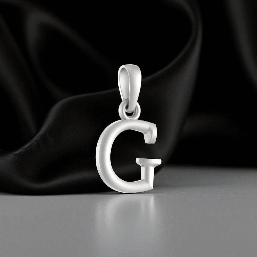 92.5% Pure Sterling Silver Precious Name Alphabet Pendant For Kids And Girls