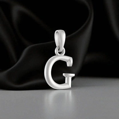 92.5% Pure Sterling Silver Precious Name Alphabet Pendant For Kids And Girls