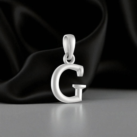92.5% Pure Sterling Silver Precious Name Alphabet Pendant For Kids And Girls