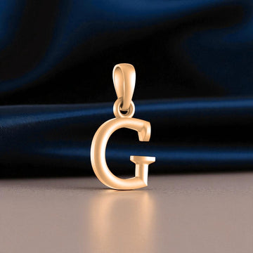 22 CT Gold Plated Silver (92.5% purity) Precious Name Alphabet Pendant by Akshat Sapphire For Kids And Girls