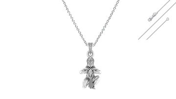 God Hanuman Chain Pendant (Pendant with Anchor Chain- 22 inches) for Men & Women Pure Silver Lord bajrang bali Chain Locket for Good Health & Wealth Akshat Sapphire