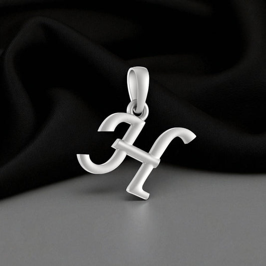 92.5% Pure Sterling Silver Precious Name Alphabet Pendant For Kids And Girls