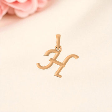 22 CT Gold Plated Silver (92.5% purity) precious and designer Name Alphabet Pendant by Akshat Sapphire For Men and women