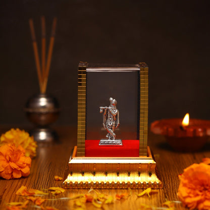 God Krishna Idol by Akshat Sapphire 99.9 Pure Silver ID13
