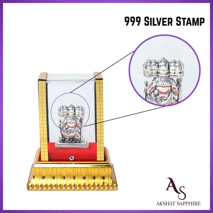 God Panchmukhi Hanuman Idol by Akshat Sapphire 99.9 Pure Silver ID19