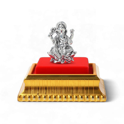 God Ganesh Idol by Akshat Sapphire 99.9 Pure Silver ID1