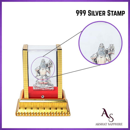 God Shiva Idol by Akshat Sapphire 99.9 Pure Silver ID25