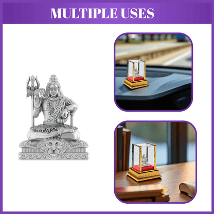 God Shiva Idol by Akshat Sapphire 99.9 Pure Silver ID25