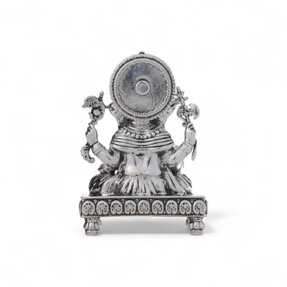 99.9% Pure Silver Lord Ganesh Idol with Acrylic Box for Pooja Room, office desk & Car Dashboard