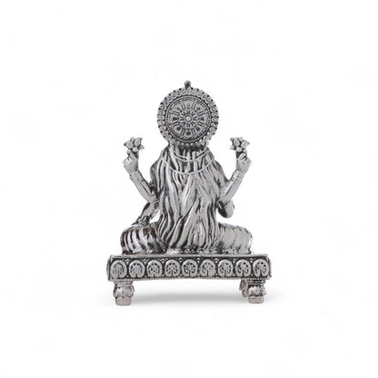 99.9% Pure Silver Laxmi ji Idol with Acrylic Box for Pooja Room, office desk & Car Dashboard