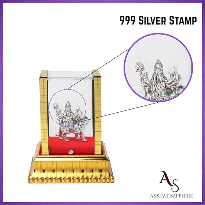 GoddessDurga Maa Idol by Akshat Sapphire 99.9 Pure Silver ID33