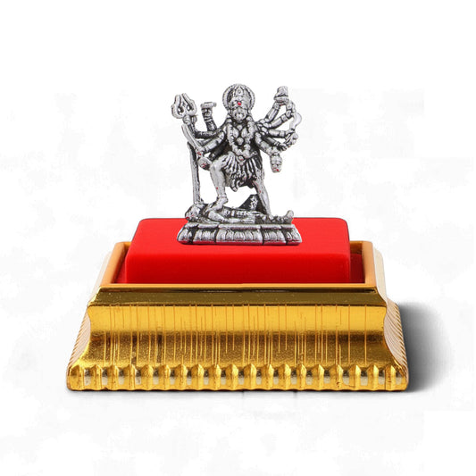 99.9% Pure Silver Kaali Maa Idol with Acrylic Box for Pooja Room, office desk & Car Dashboard