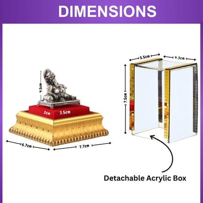 God Ganesh Idol by Akshat Sapphire 99.9 Pure Silver ID43