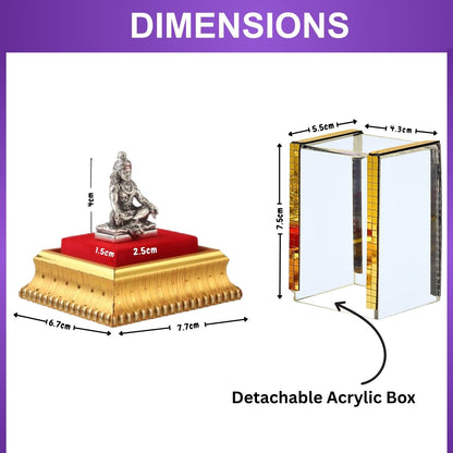 God Shiva Idol by Akshat Sapphire 99.9 Pure Silver ID_47