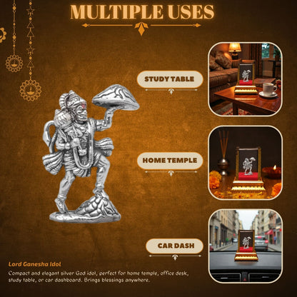 God Hanuman Idol by Akshat Sapphire 99.9 Pure Silver ID_53