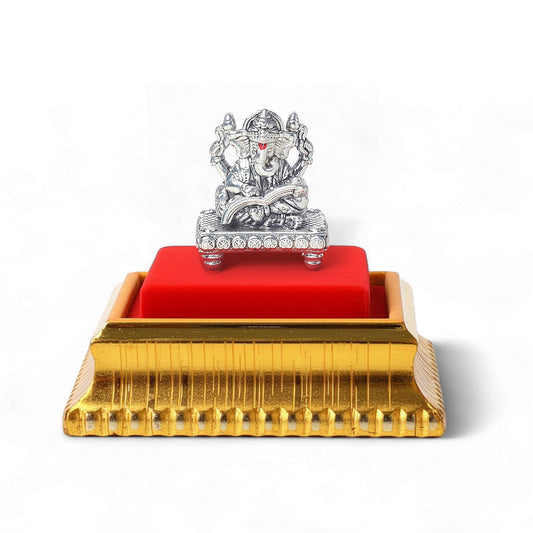 God Ganesh Idol by Akshat Sapphire 99.9 Pure Silver ID9