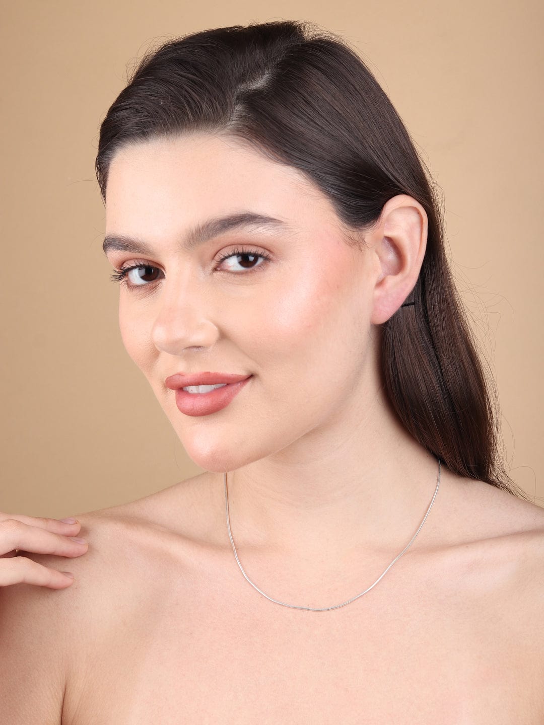 Italian Snake Chain for Women (18 Inches) by Akshat Sapphire 92.5 Silver PSS