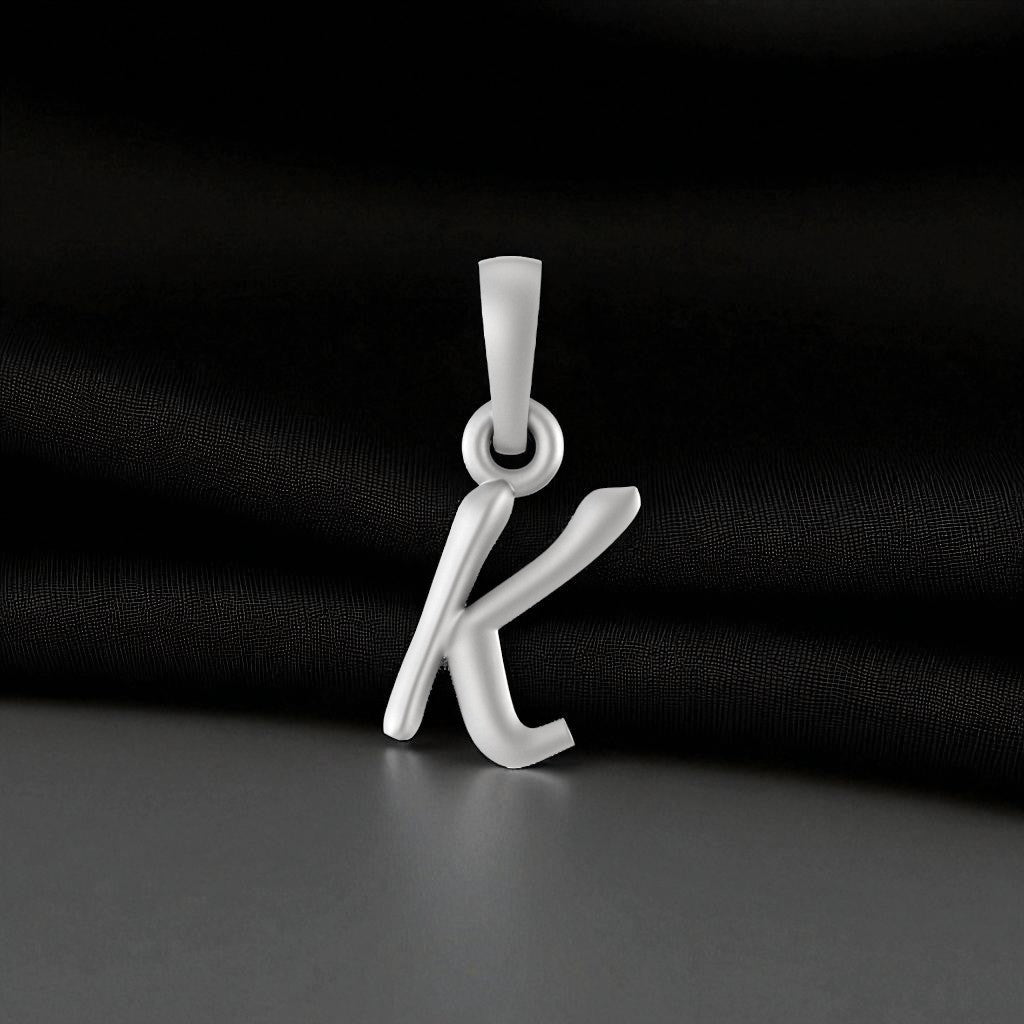 92.5% Pure Sterling Silver Precious Name Alphabet Pendant For Kids And Girls