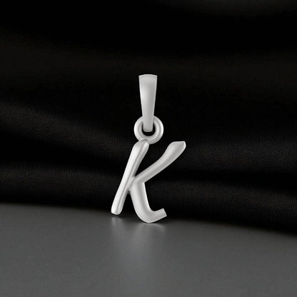 92.5% Pure Sterling Silver Precious Name Alphabet Pendant For Kids And Girls