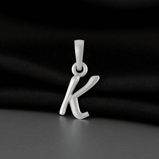 92.5% Pure Sterling Silver Precious Name Alphabet Pendant For Kids And Girls