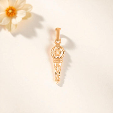22 CT Gold Plated Silver (92.5% purity) God Hanuman Bajrang Bali Gada Pendant by Akshat Sapphire for Kids