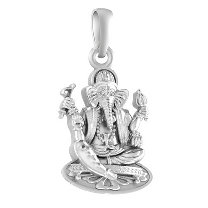 92.5% Pure Sterling Silver God Ganesh Ganpati Pendant Locket For Kids and woman
