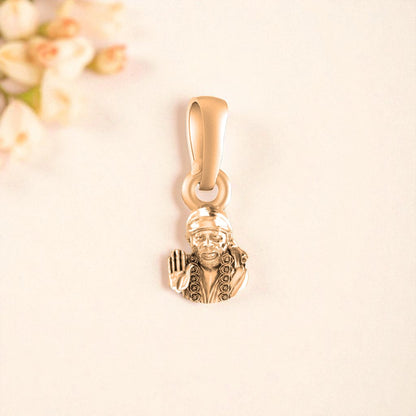 22 CT Gold Plated Silver (92.5% purity) God Shirdi Sai Baba Pendant by For Kids and woman