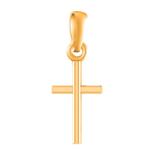 22CT Gold Plated Silver 92.5 Purity God Jesus Cross Kids Pendant by Akshat Sapphire-KD7090_Gold