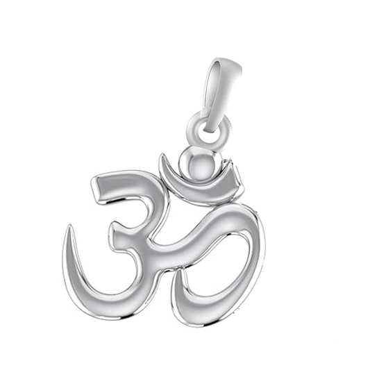 Akshat Sapphire 92.5% Pure Sterling Silver Spiritual OM Pendant for Kids & Woman