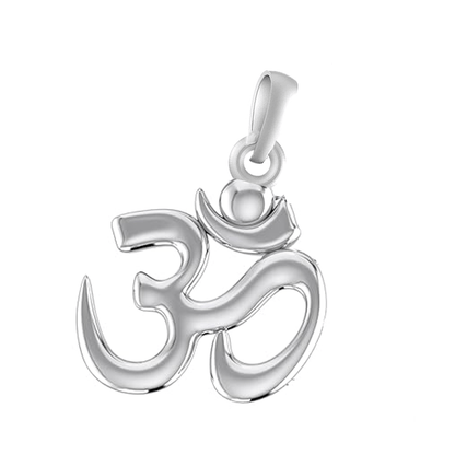 92.5% Pure Sterling Silver Spiritual OM Pendant for Kids & Woman
