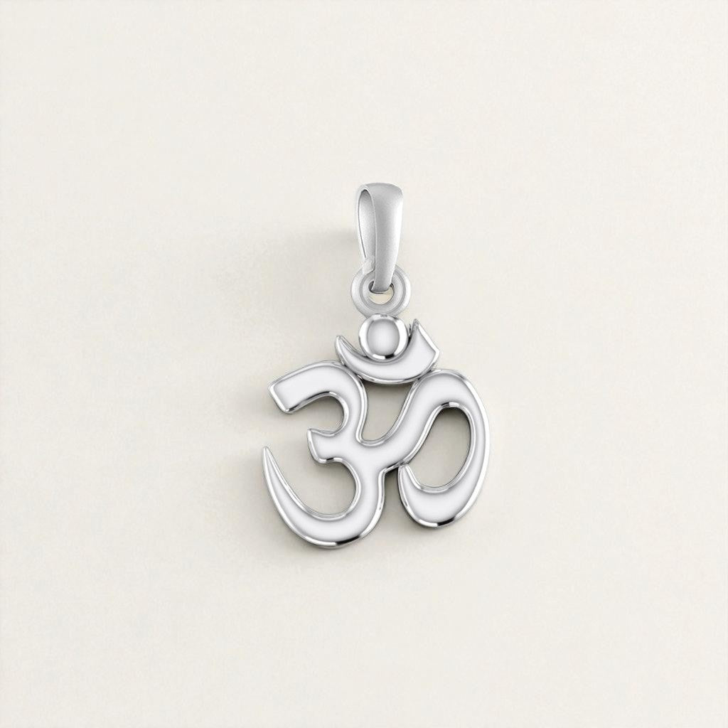 92.5% Pure Sterling Silver Spiritual OM Pendant for Kids & Woman