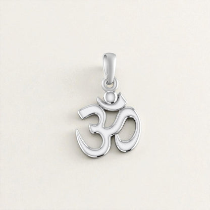92.5% Pure Sterling Silver Spiritual OM Pendant for Kids & Woman