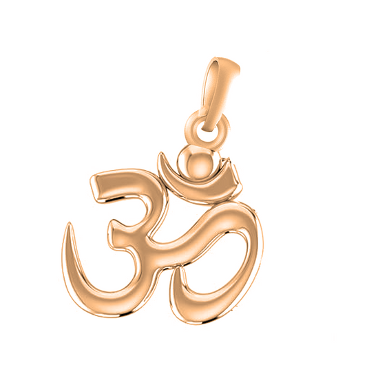 22 CT Gold Plated Silver (92.5% purity) Spiritual OM Pendant by Akshat Sapphire for Kids & Woman