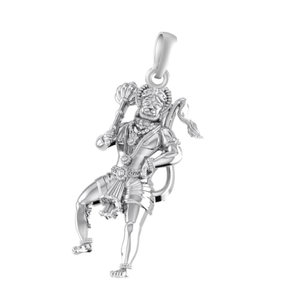 92.5% Pure Sterling Silver God Hanuman Bajrang Bali Pendant Locket for Kids