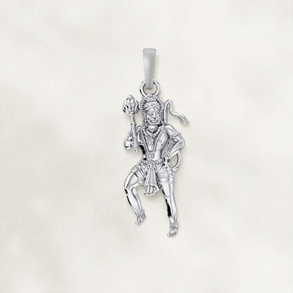 92.5% Pure Sterling Silver God Hanuman Bajrang Bali Pendant Locket for Kids