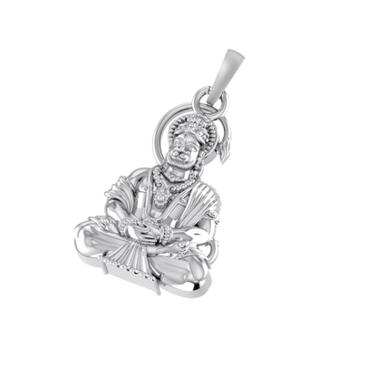 92.5% Pure Sterling Silver God Hanuman Bajrang Bali Pendant Locket for Kids