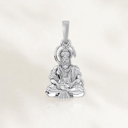 92.5% Pure Sterling Silver God Hanuman Bajrang Bali Pendant Locket for Kids