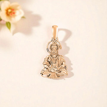 22 CT Gold Plated Silver (92.5% purity) God Hanuman Bajrang Bali  Pendant by Akshat Sapphire for Kids