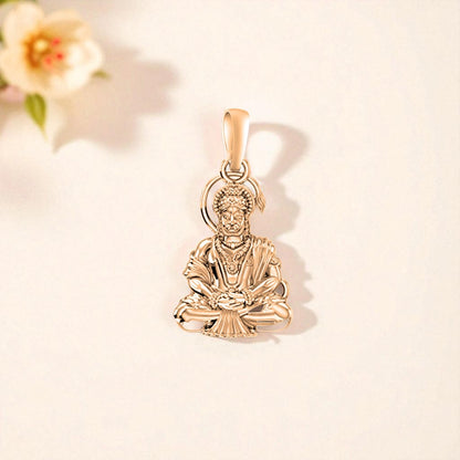 22 CT Gold Plated Silver (92.5% purity) God Hanuman Bajrang Bali Pendant by for Kids