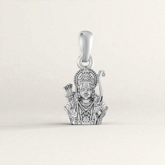 Akshat Sapphire 92.5% Pure Sterling Silver God Shree Ram Pendant for Kids & Woman