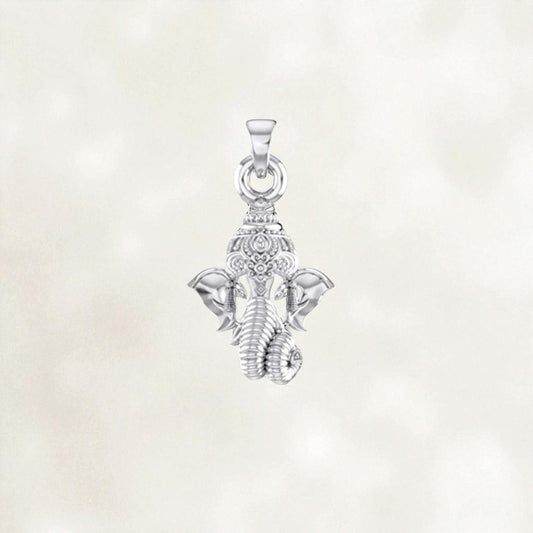 Akshat Sapphire 92.5% Pure Sterling Silver God Ganesh Ganpati Pendant Locket For Kids and woman