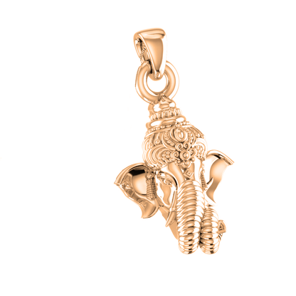 22 CT Gold Plated Silver (92.5% purity) God Ganesh Ganpati Pendant by For Kids and woman