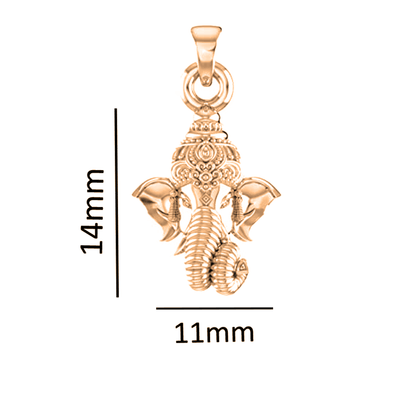 22 CT Gold Plated Silver (92.5% purity) God Ganesh Ganpati Pendant by For Kids and woman