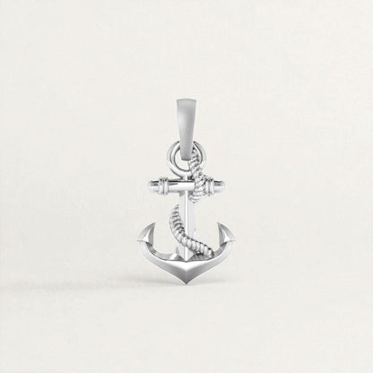 92.5% Pure Sterling Silver Ship Anchor Pendant for Kids & Woman